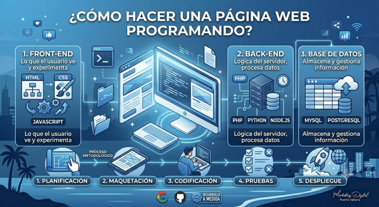 ¿Cómo hacer una página web programando?