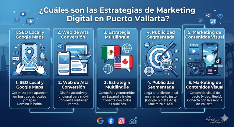 ¿Cuáles son las estrategias de Marketing Digital en Puerto Vallarta?